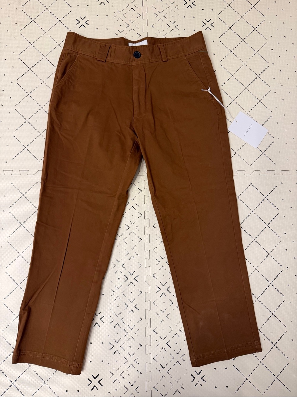 NWT I Love Ugly SLIM KOBE PANT‎ M in chestnut